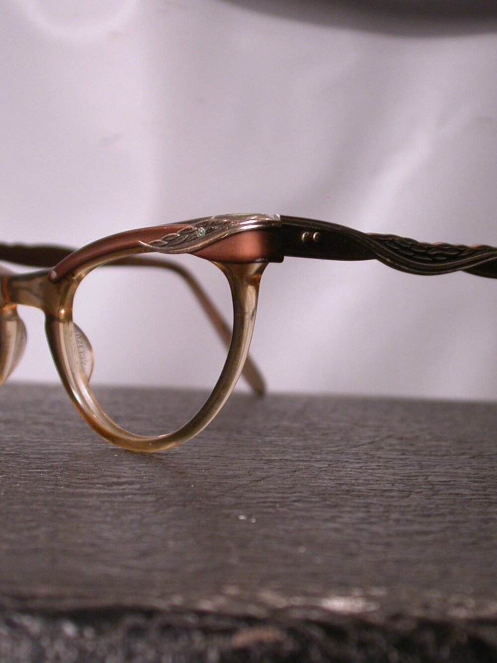 Vintage Marine Optical Aluminium Cat Eye Eyeglasses Frames Made In USA